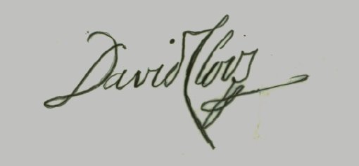 David Cloos namnteckning