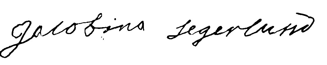 Namnteckning Jacobina Segerlund